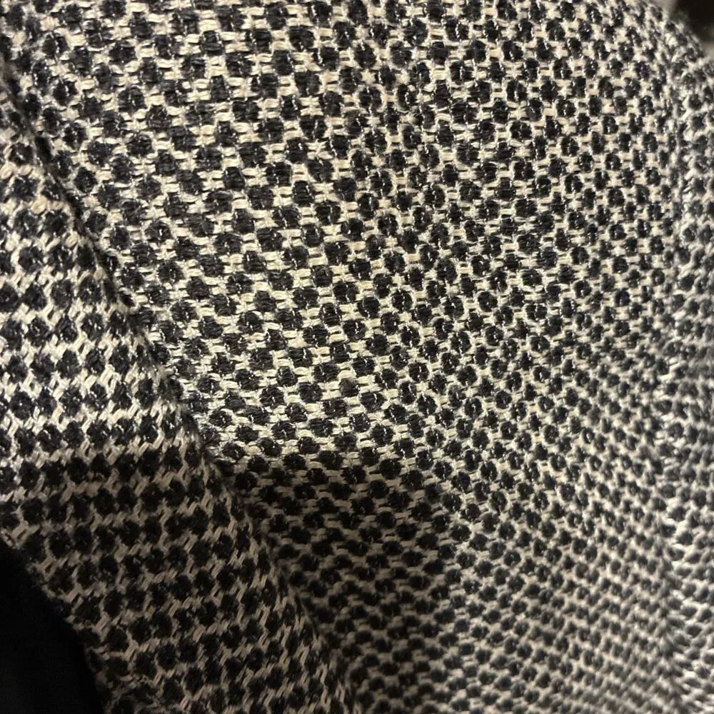 Valentino Authentic Black White Linen Long Sleeve Blazer Jacket US 10 IT 44 M - Picture 6 of 9